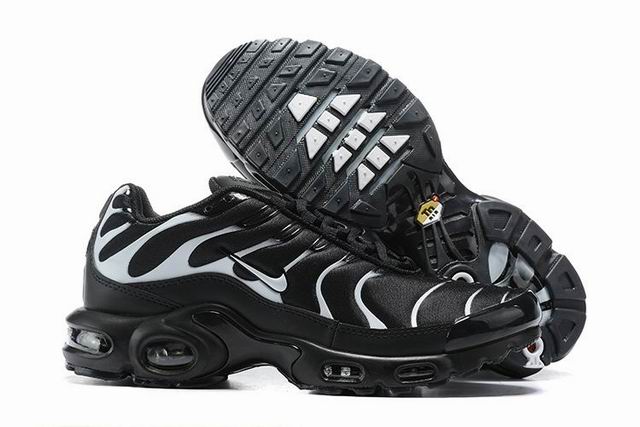 Nike Air Max Plus Tn Men's Running Shoes Black White-18 - Click Image to Close